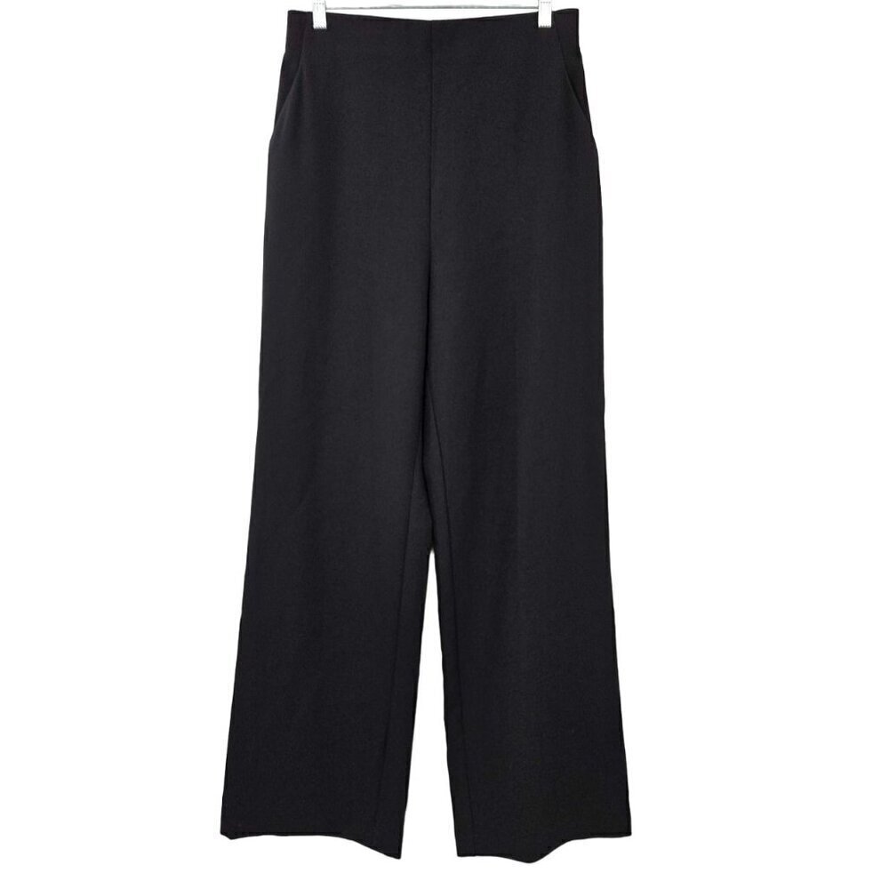 Eliza J Wide Leg Dress Pants Black Women’s Size 10 High Rise Evening Career
